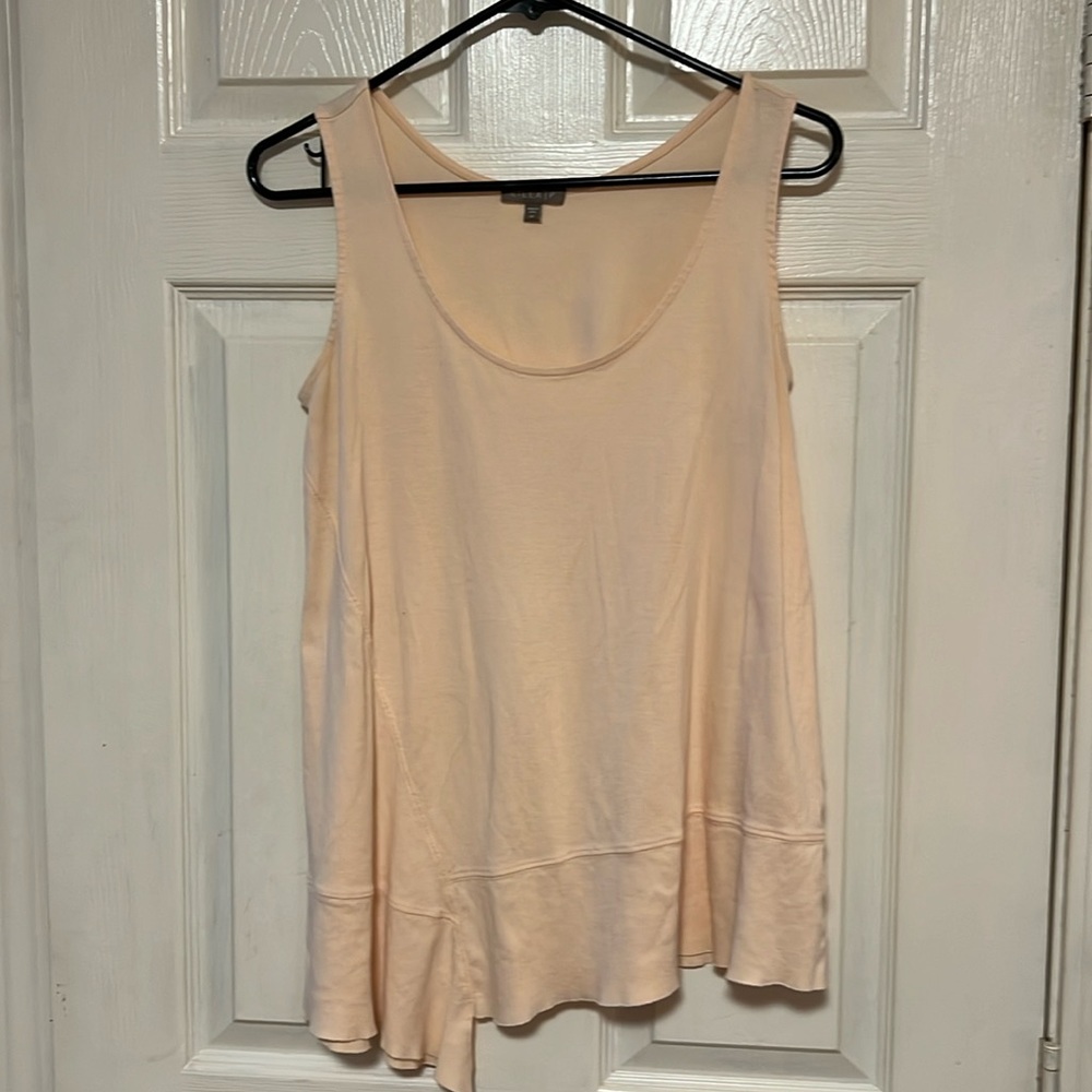 Lilla P peach asymmetrical top size medium